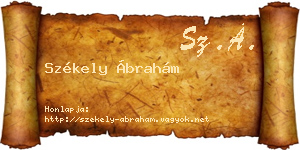 Székely Ábrahám névjegykártya