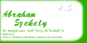 abraham szekely business card